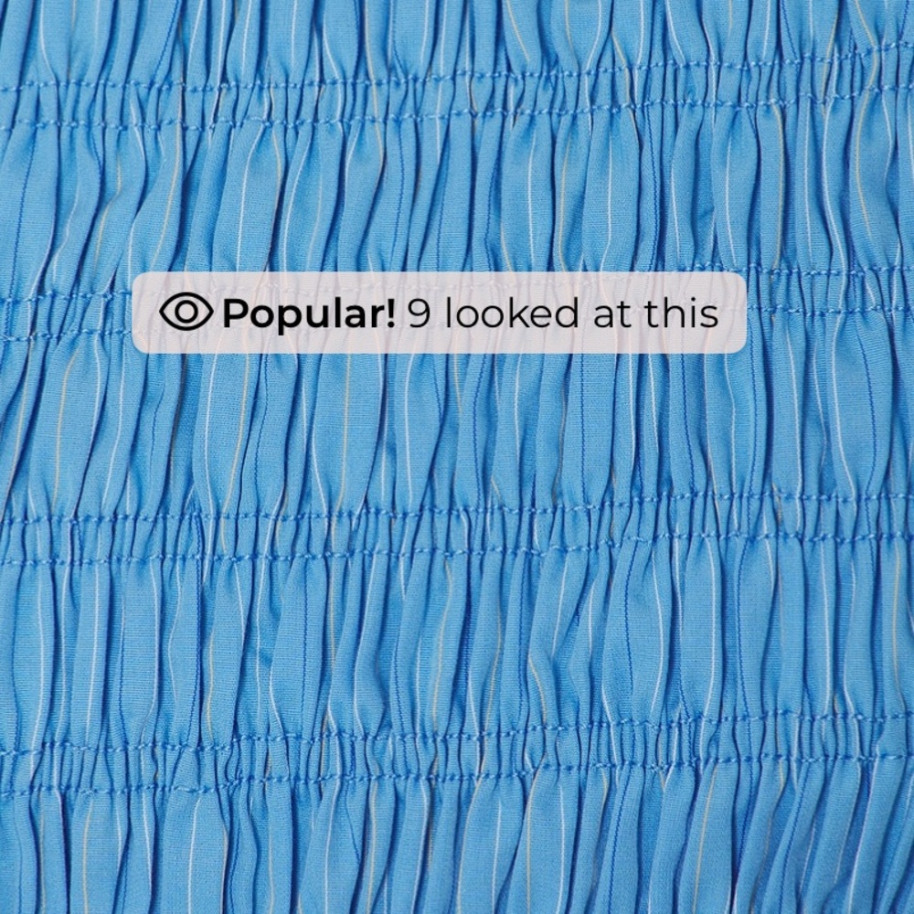 Faithfull the Brand Light Blue Smocked Mini Dress - Picture 2 of 3